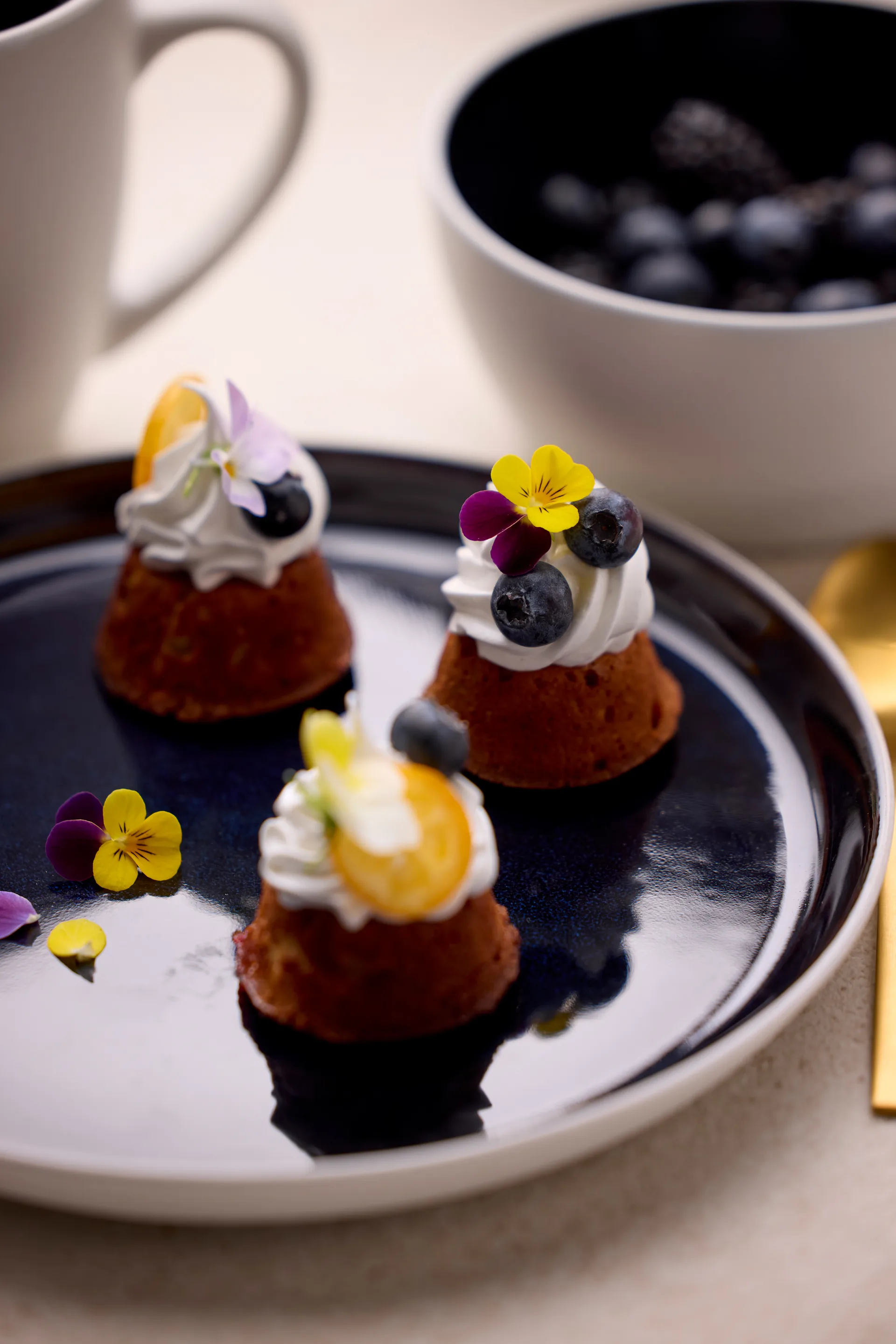 Bitz skål gastro Ø12 cm, Hvid-mørkeblå Bitz