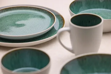 Bitz suppeskål Ø 18 cm - Hvid-grøn - Bitz