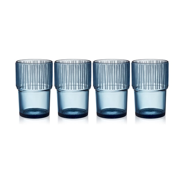 Kusintha caféglas 38 cl 4-pak - Blue - Bitz