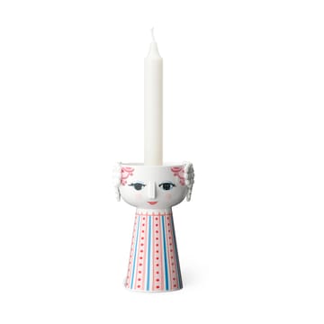 Eva lysestage 14 cm - Rød - Bjørn Wiinblad