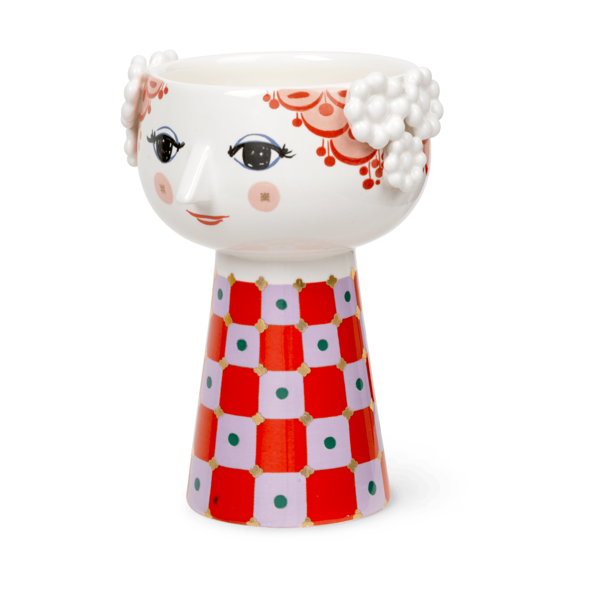 Bjørn Wiinblad Eva vase 15 cm Lilla-rød