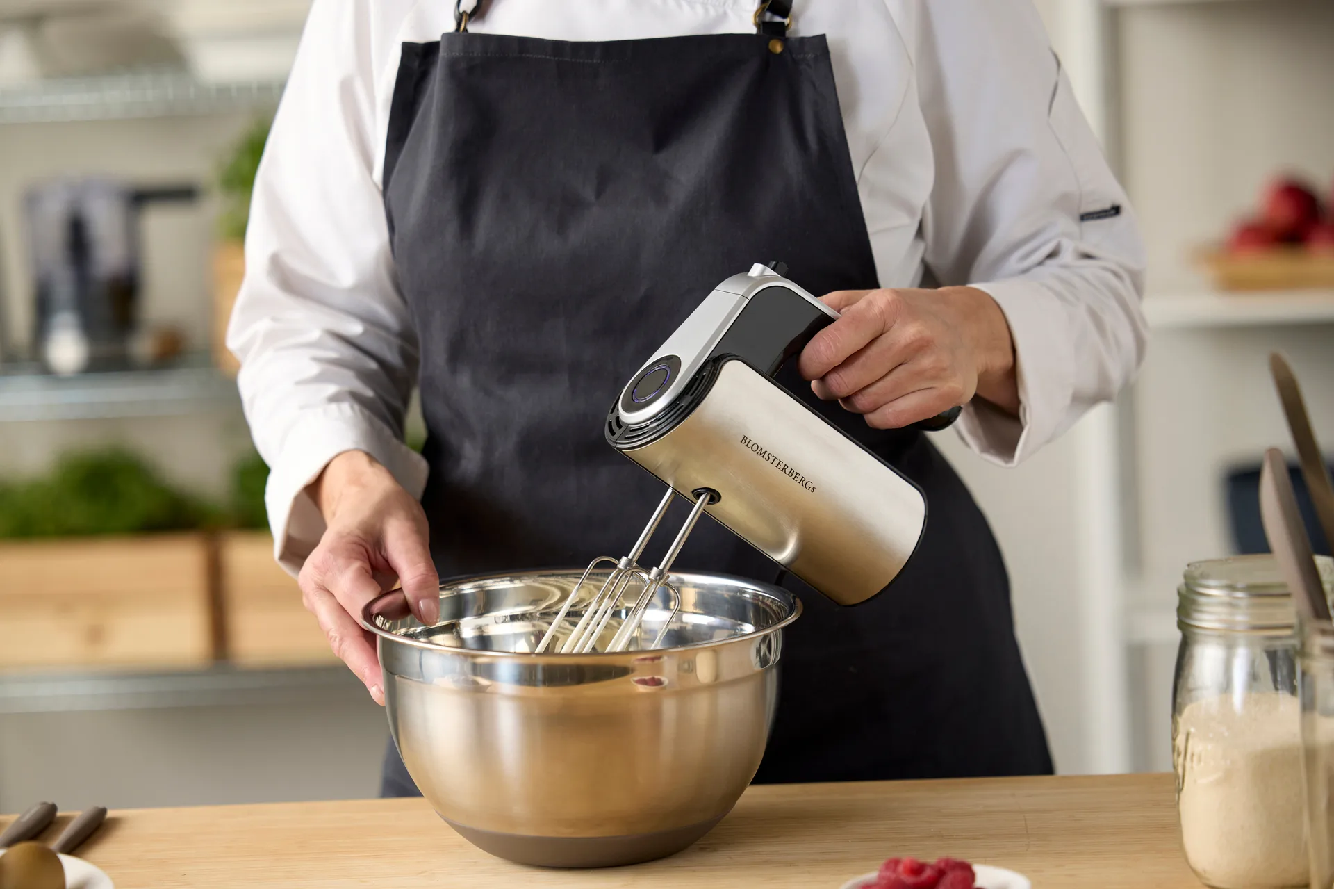 Blandingsskål med silikonebund latte, 5 liter Blomsterbergs
