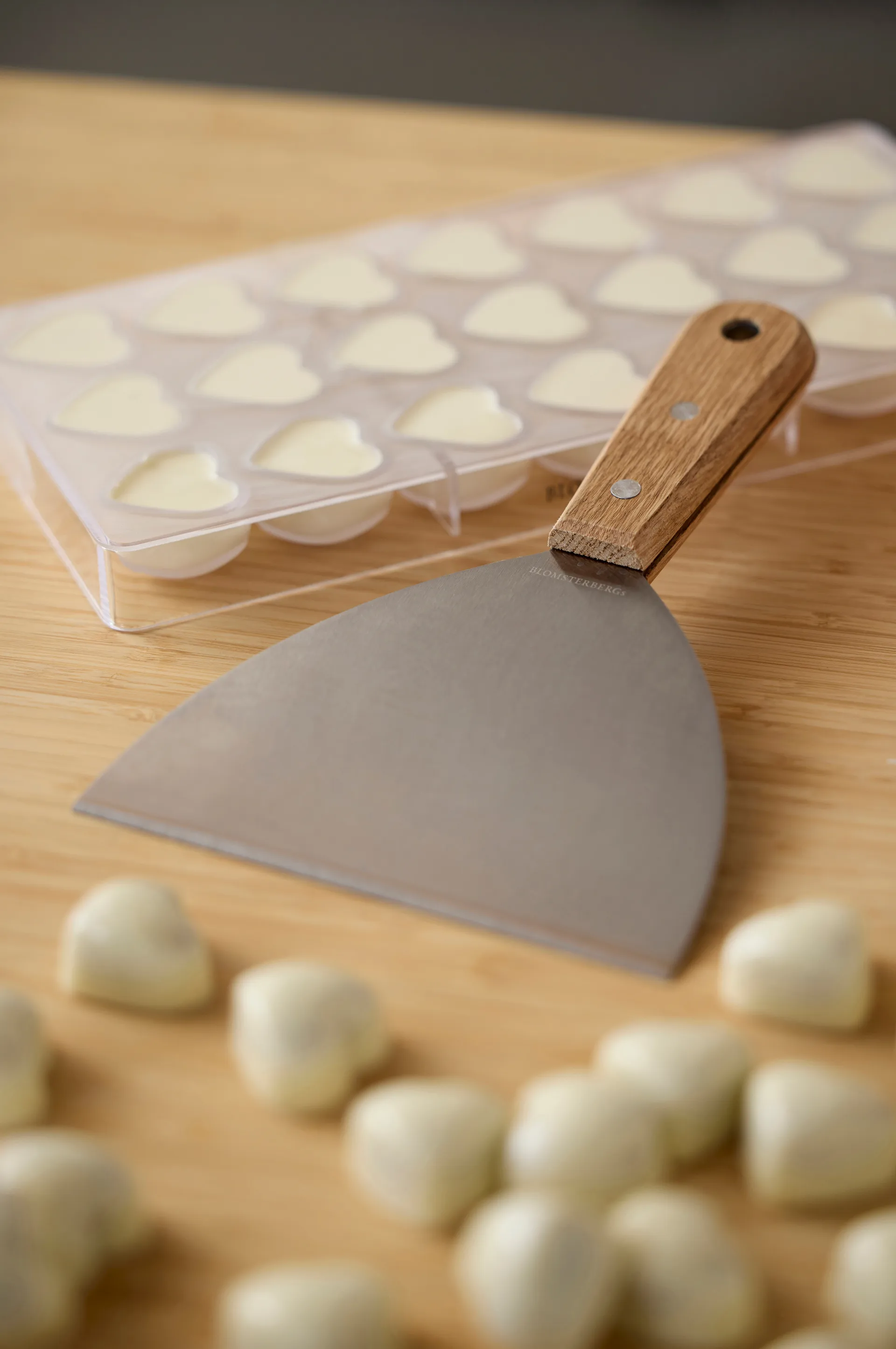 Blomsterbergs chokoladeskraber, Eg-rustfrit stål Blomsterbergs