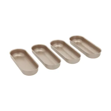 Blomsterbergs minibrødform - Rose gold, 4-pak - Blomsterbergs