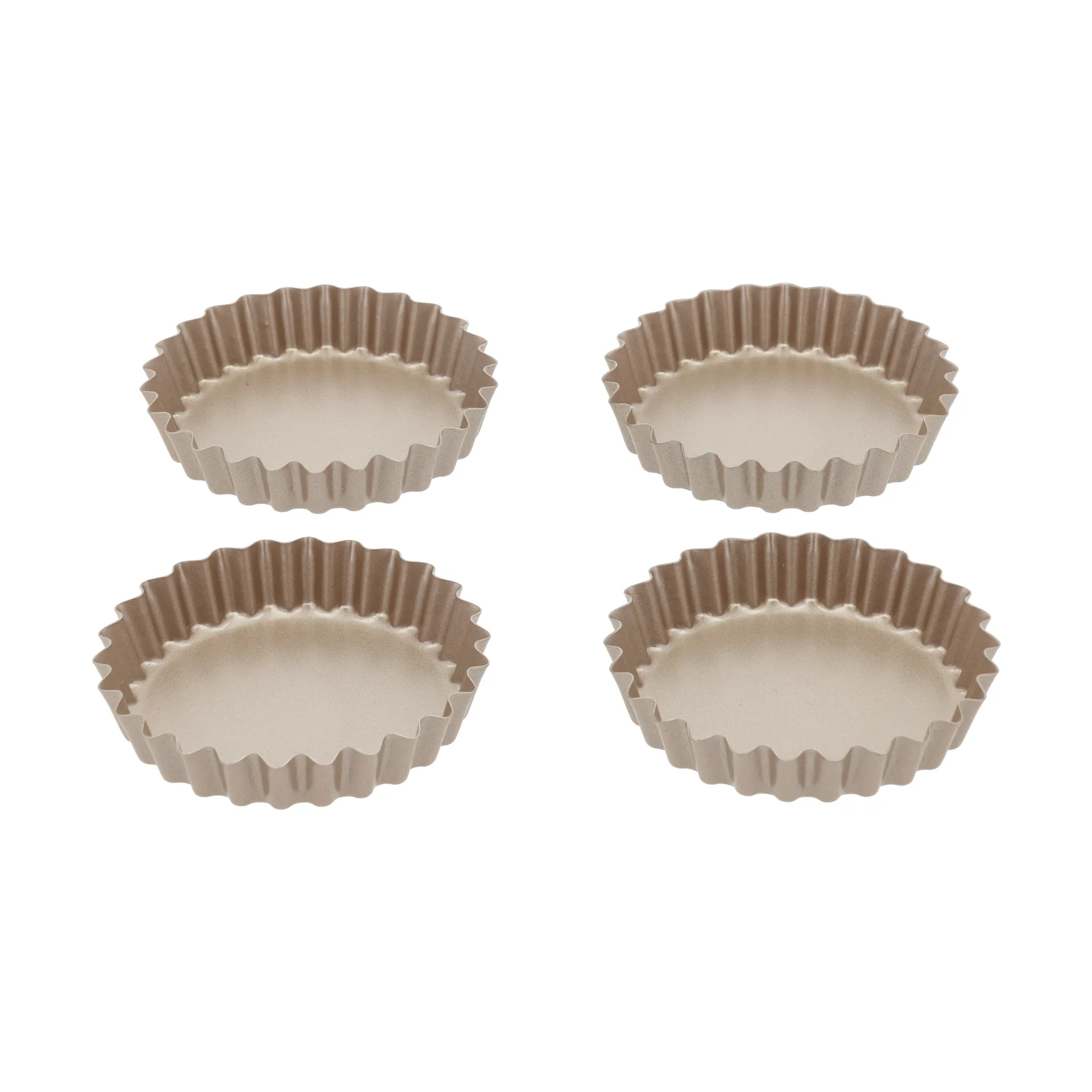 Blomsterbergs minitærteform, Rose gold, 4-pak Blomsterbergs