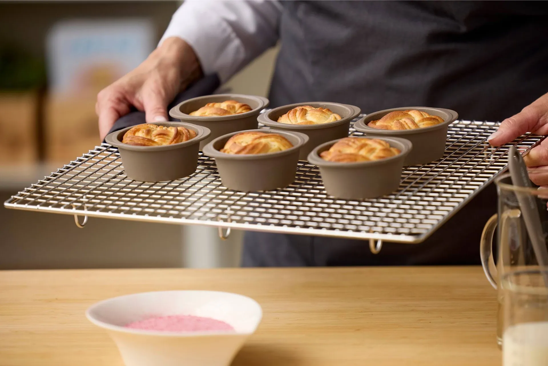 Blomsterbergs muffins-snegleform, Latte, 6-pak Blomsterbergs