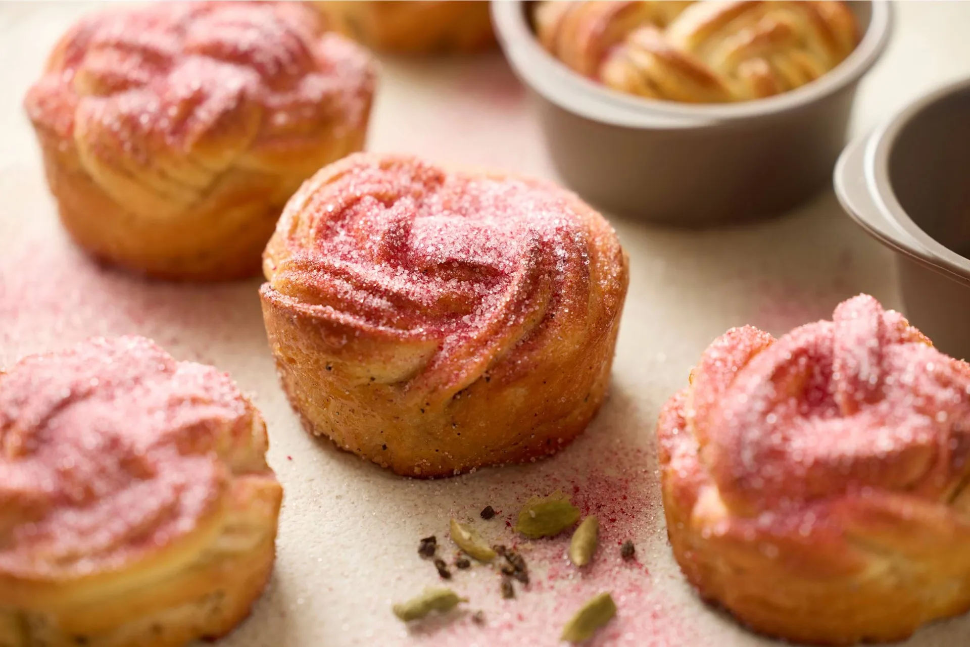 Blomsterbergs muffins-snegleform, Latte, 6-pak Blomsterbergs