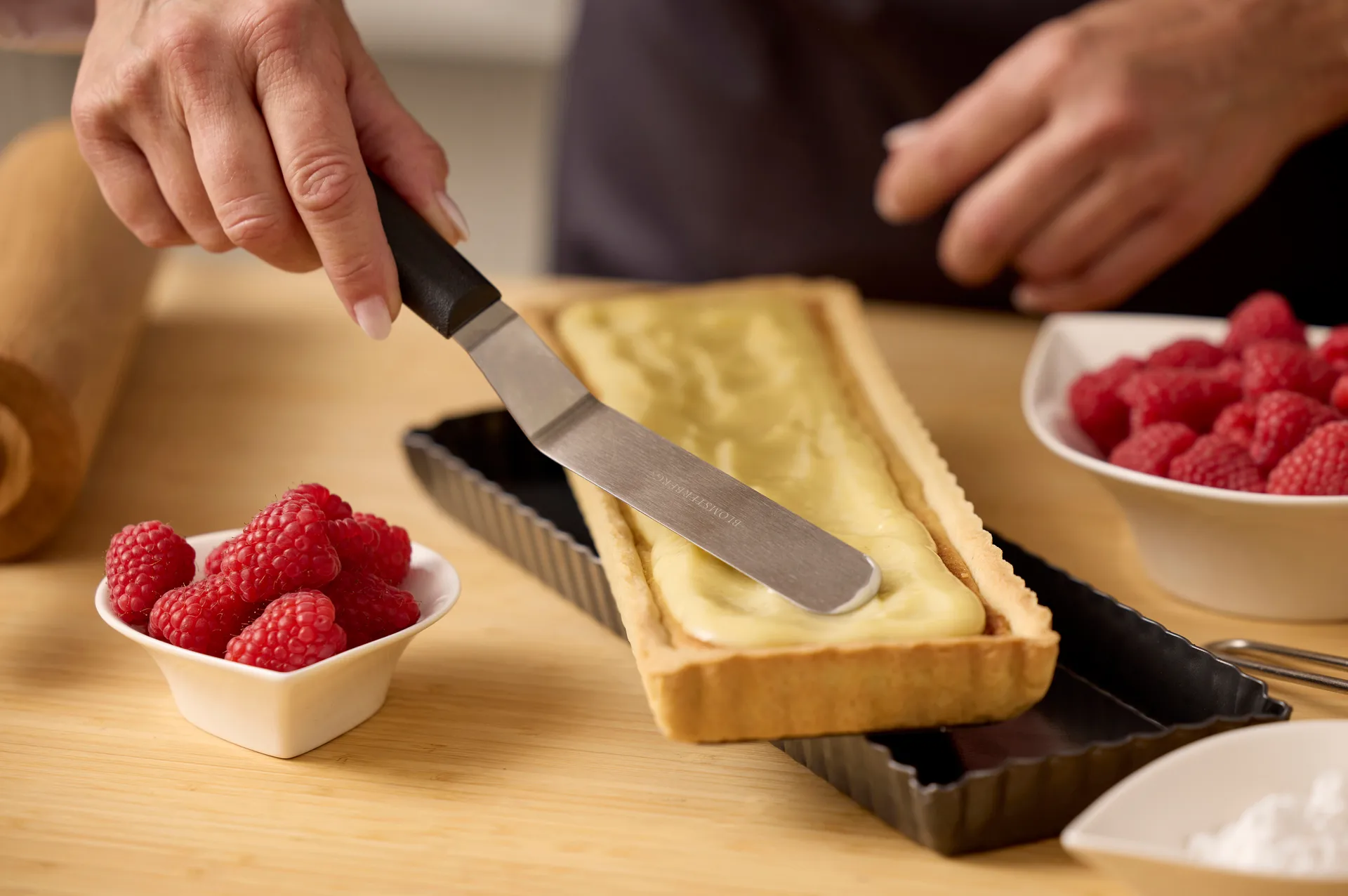 Blomsterbergs tærteform rektangulær 35x11x2,6 cm, Dark grey Blomsterbergs