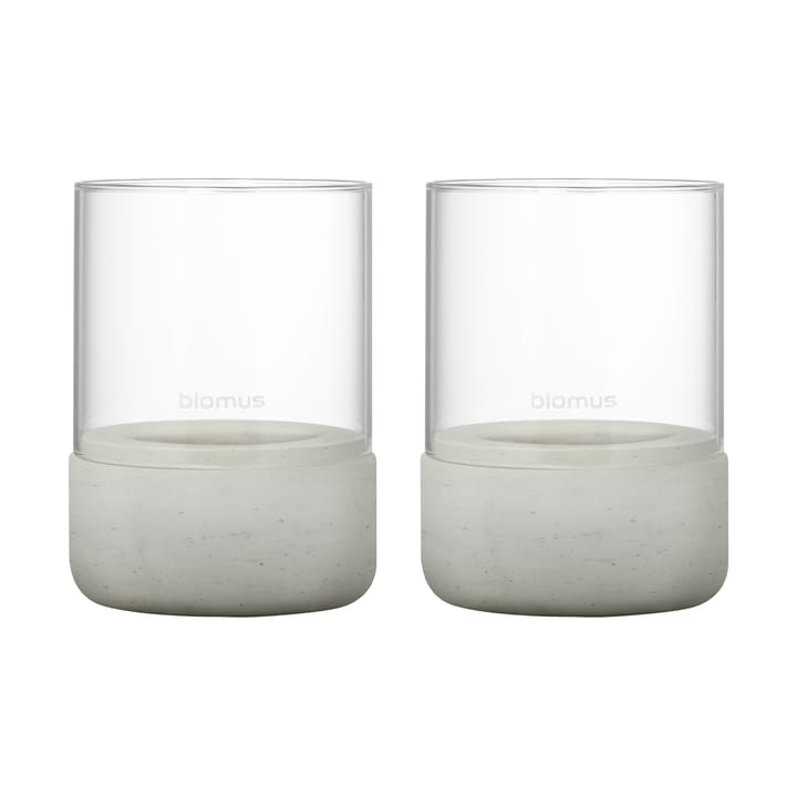 Calma fyrfadsstage Ø7 cm 2-pak - Light grey - Blomus