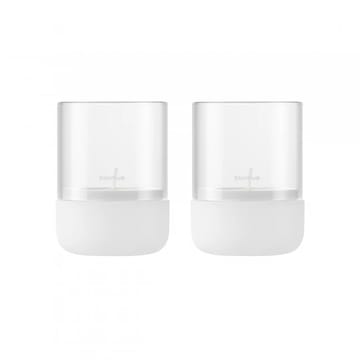 Calma fyrfadsstage Ø7 cm 2-pak - Lily white - blomus