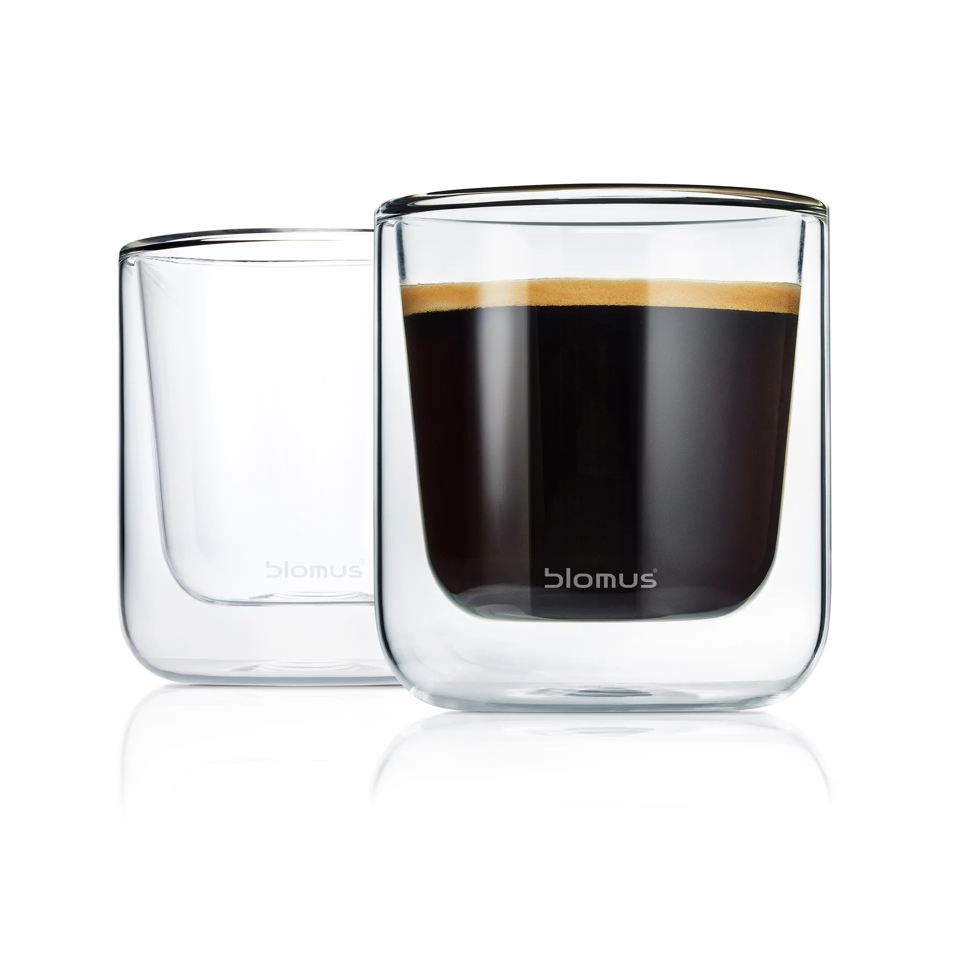 Nero isolerende kaffeglas – 2 stk., Klar blomus