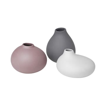 Nona vase 3-pak - Pewter-micro chip-bark - blomus