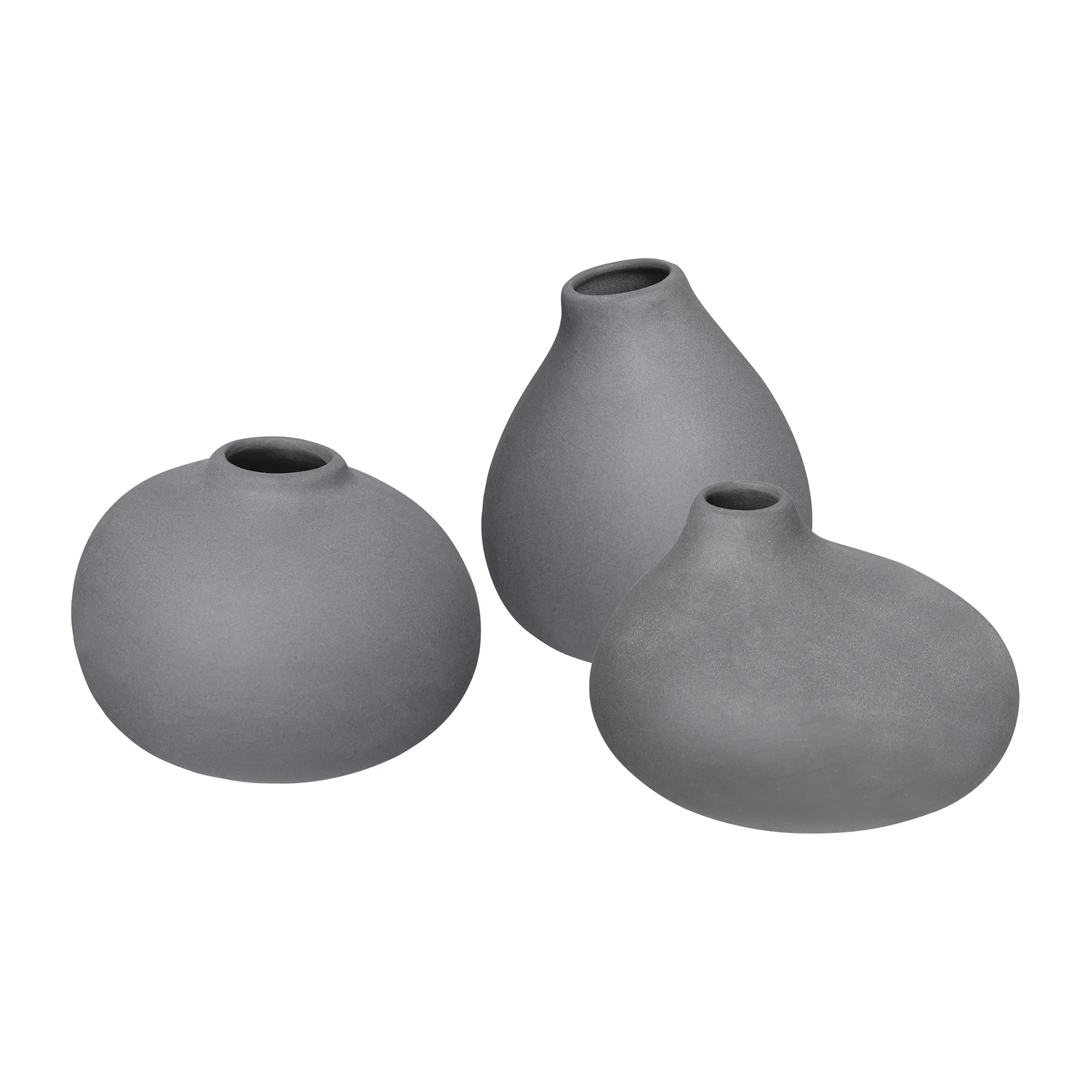 Nona vase 3-pak, Pewter blomus