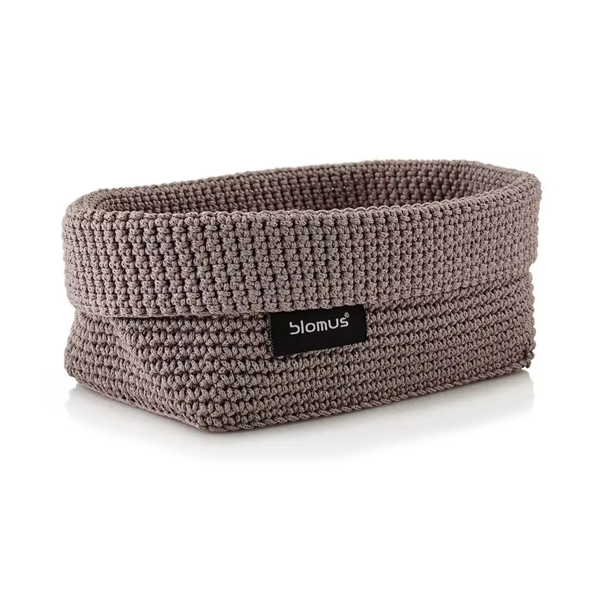 Tela tekstilkurv L 12x20 cm, Taupe blomus