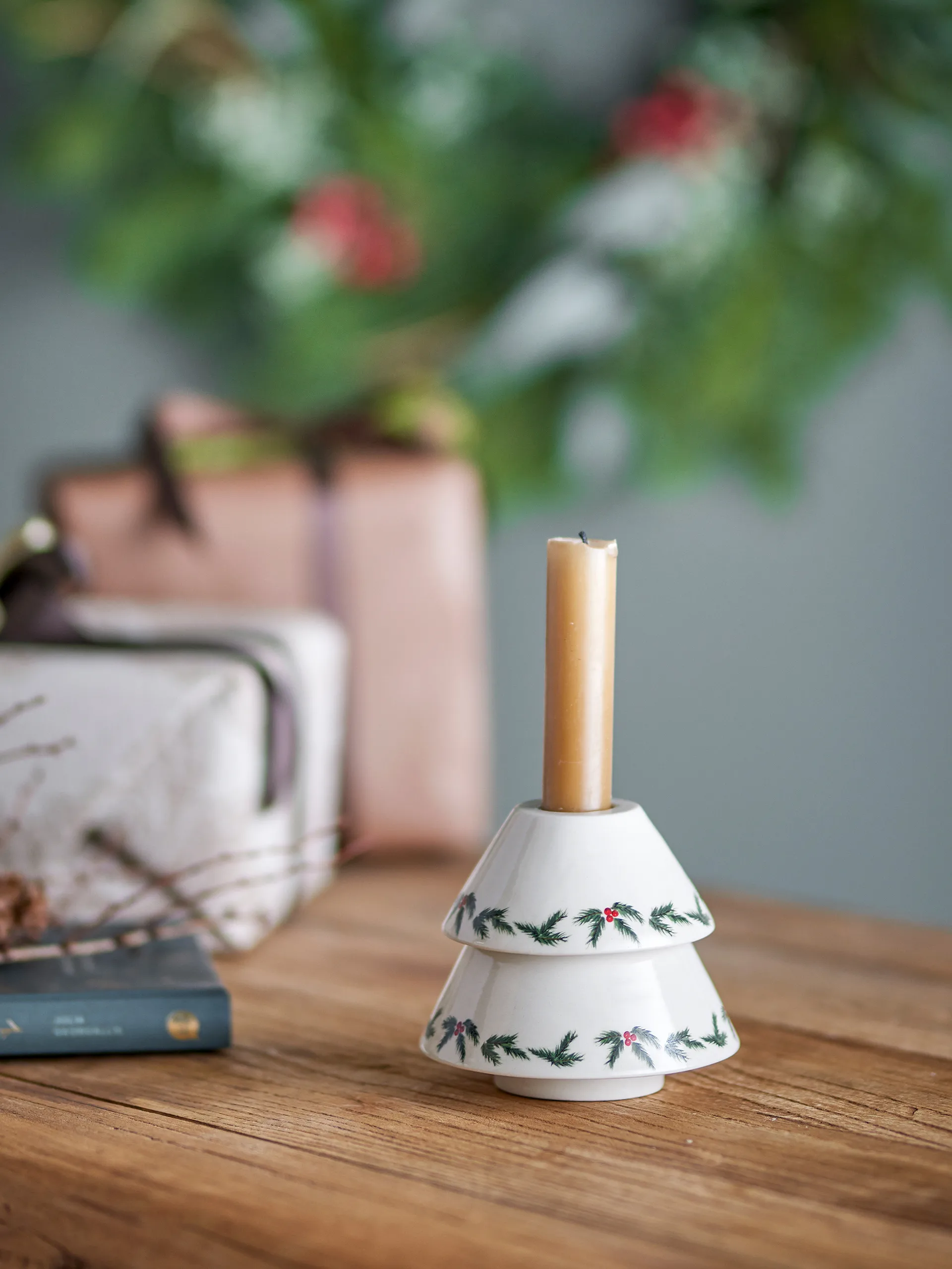 Berry lysestage Ø10 cm, Hvid Bloomingville