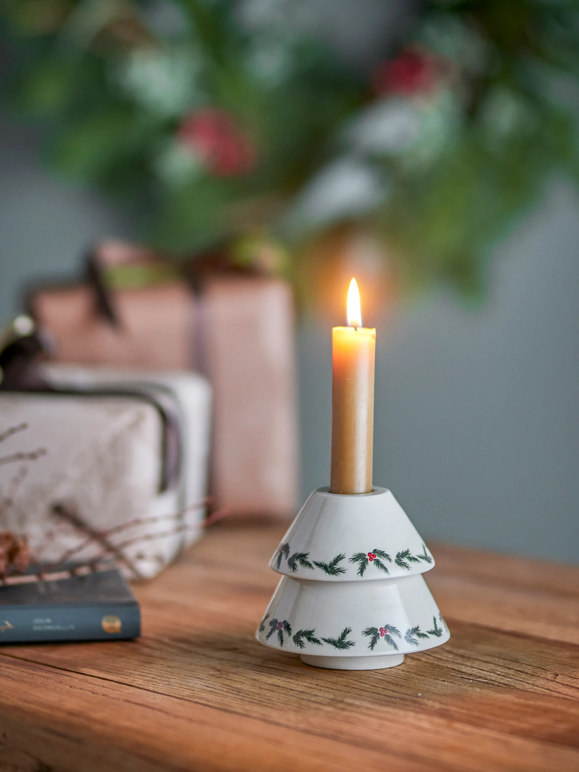 Berry lysestage Ø10 cm, Hvid Bloomingville