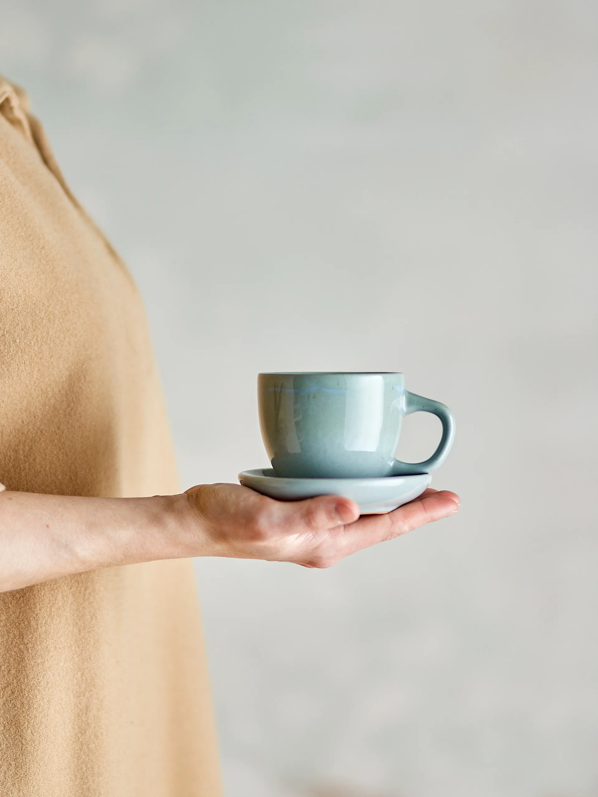 Brenta kop med underkop 4 pak, Blå Bloomingville