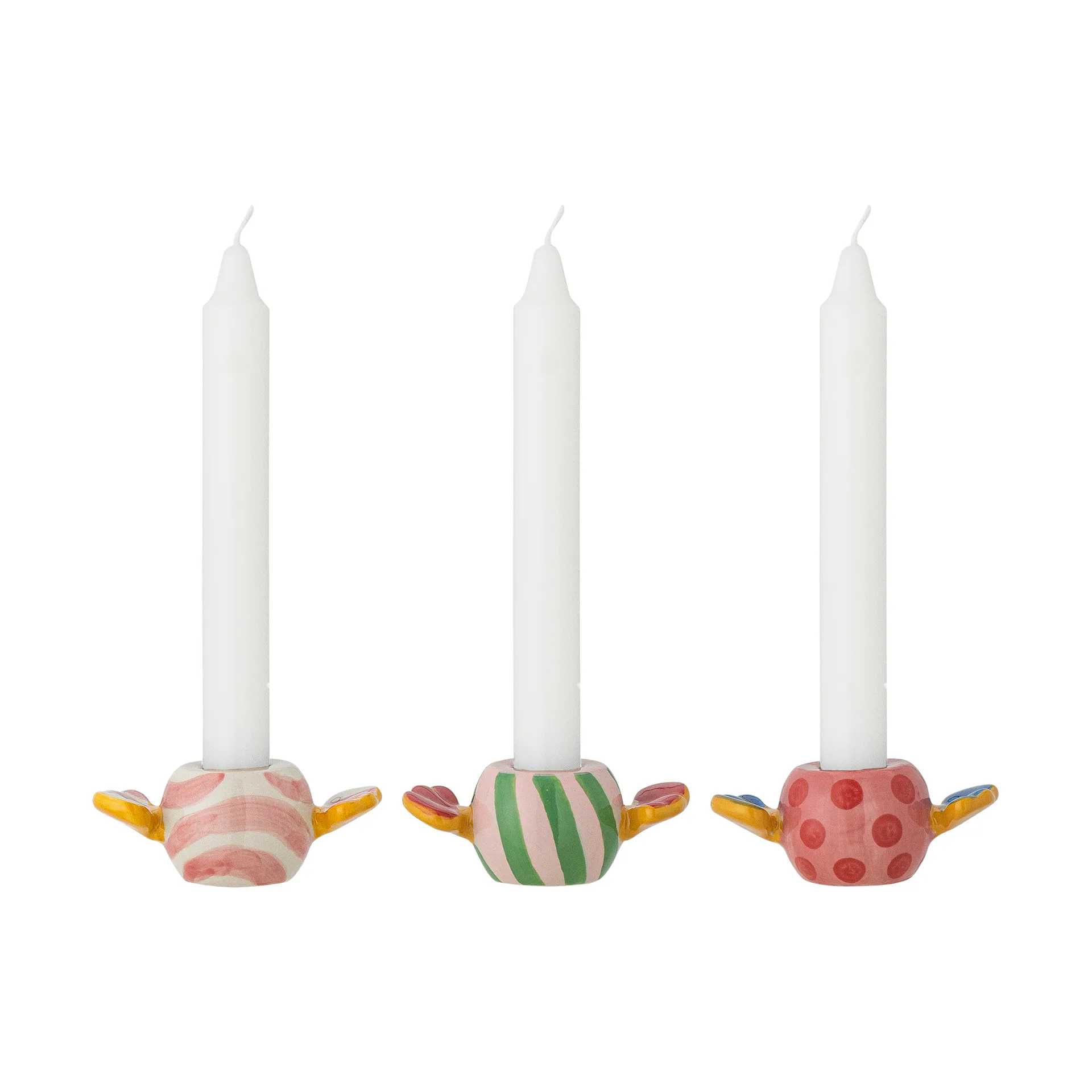 Caramella lysestager 3 dele, Rosa Bloomingville