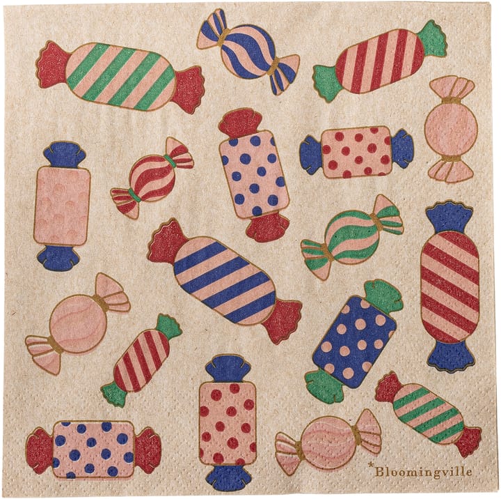 Caramella serviet 33x33 cm 20-pak - Rosa - Bloomingville