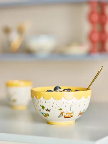 Celebrate skål Ø13,5 cm - Gul - Bloomingville