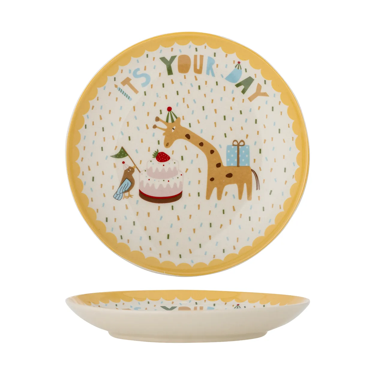 Bloomingville Celebrate tallerken Ø16 cm Gul