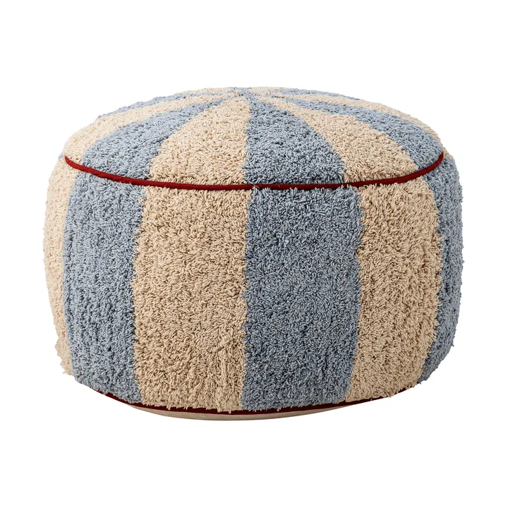 Charoline siddepuf Ø44 cm - Blå-hvid-rød - Bloomingville