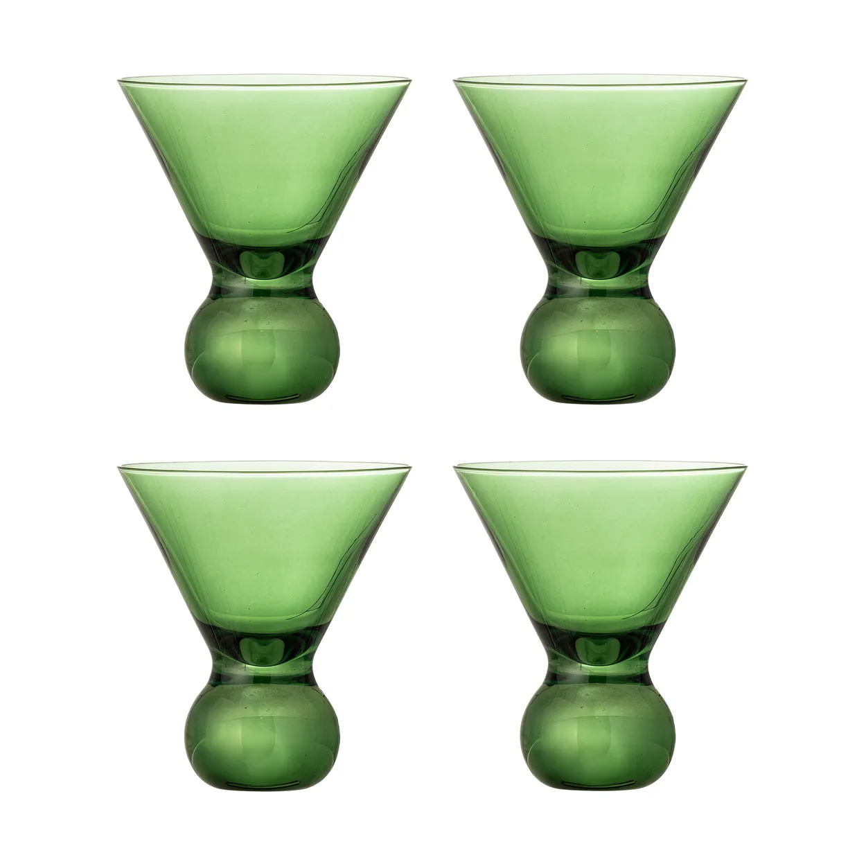Bloomingville Corliss cocktailglas 4 pak Grøn