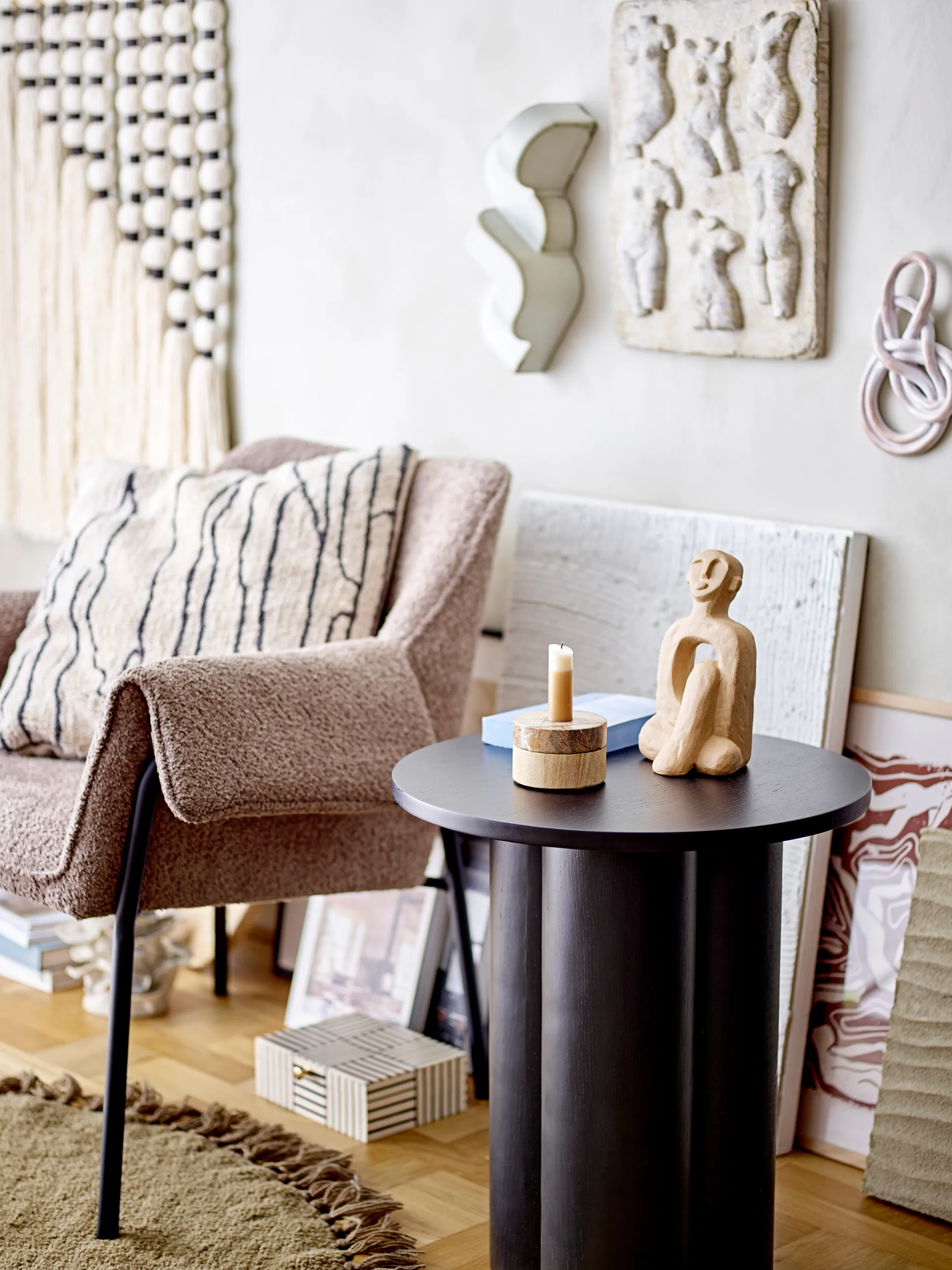 Dalin lysestage/fyrfadsstage Ø9 cm, Sandsten Bloomingville