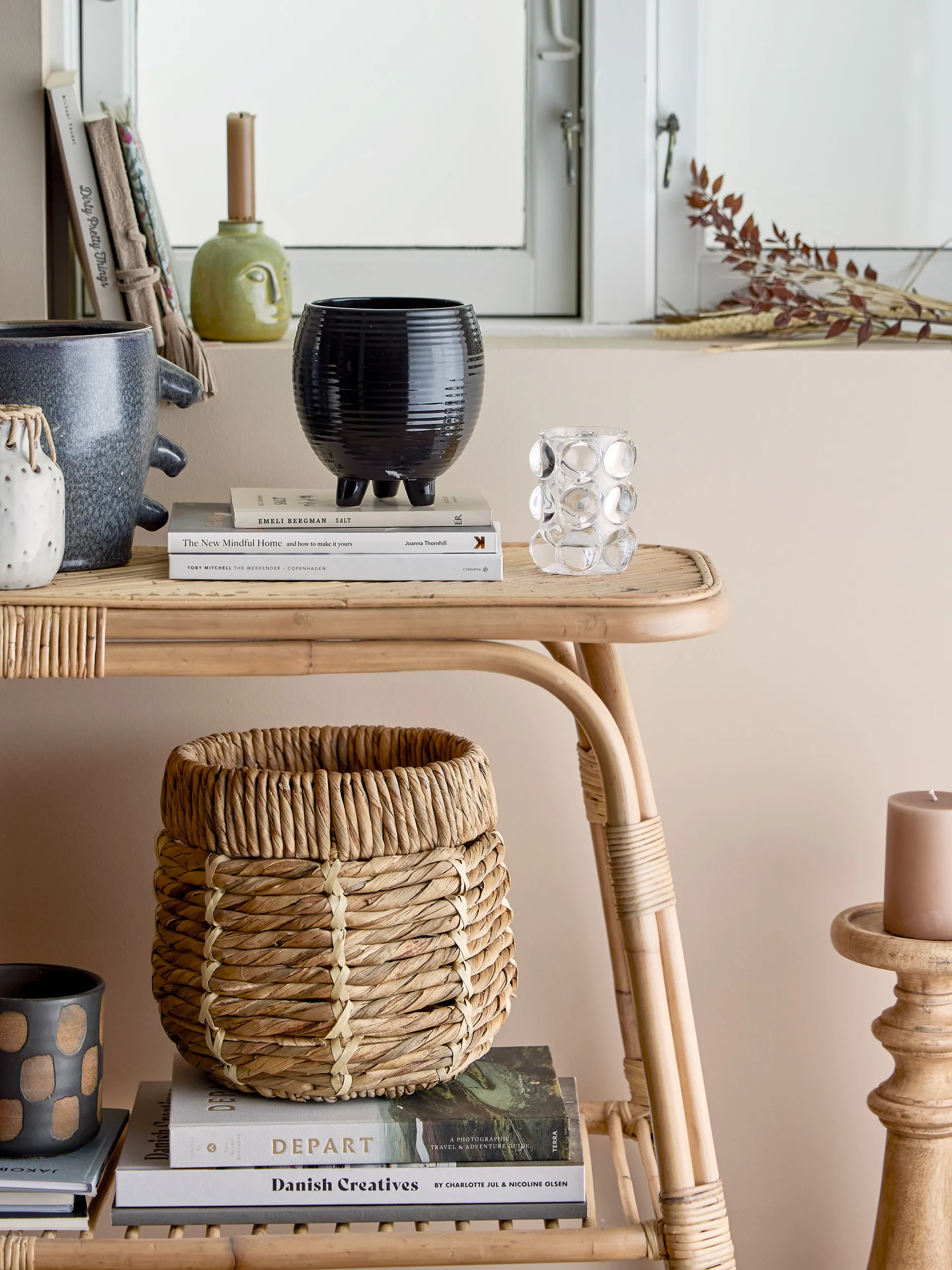 Deni fyrfadsstage 10 cm, Klar Bloomingville