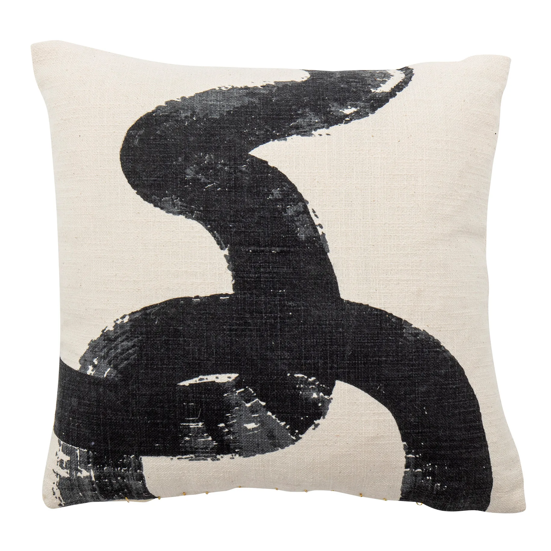 Ebell pude 40x40 cm, Hvid/Sort Bloomingville