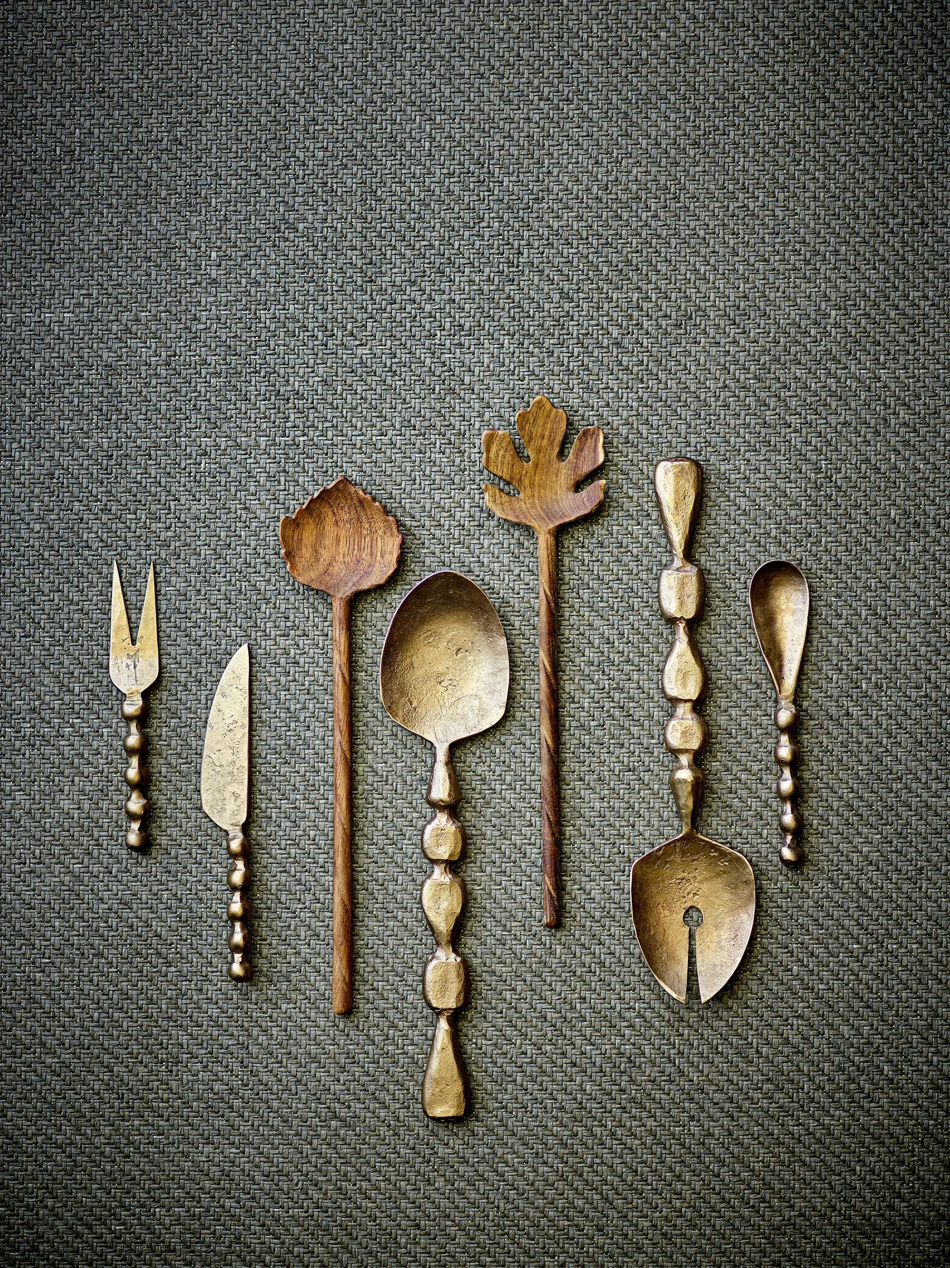 Edi salatbestik 2-dele, Messing Bloomingville