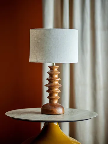 Elinora bordlampe - Brun, Ø30 cm - Bloomingville