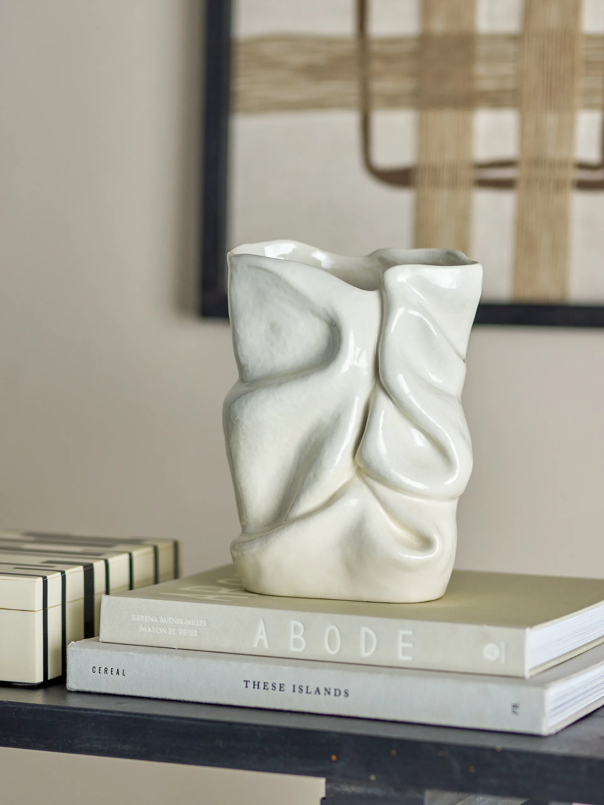 Fabrice vase 21,5 cm, Hvid Bloomingville
