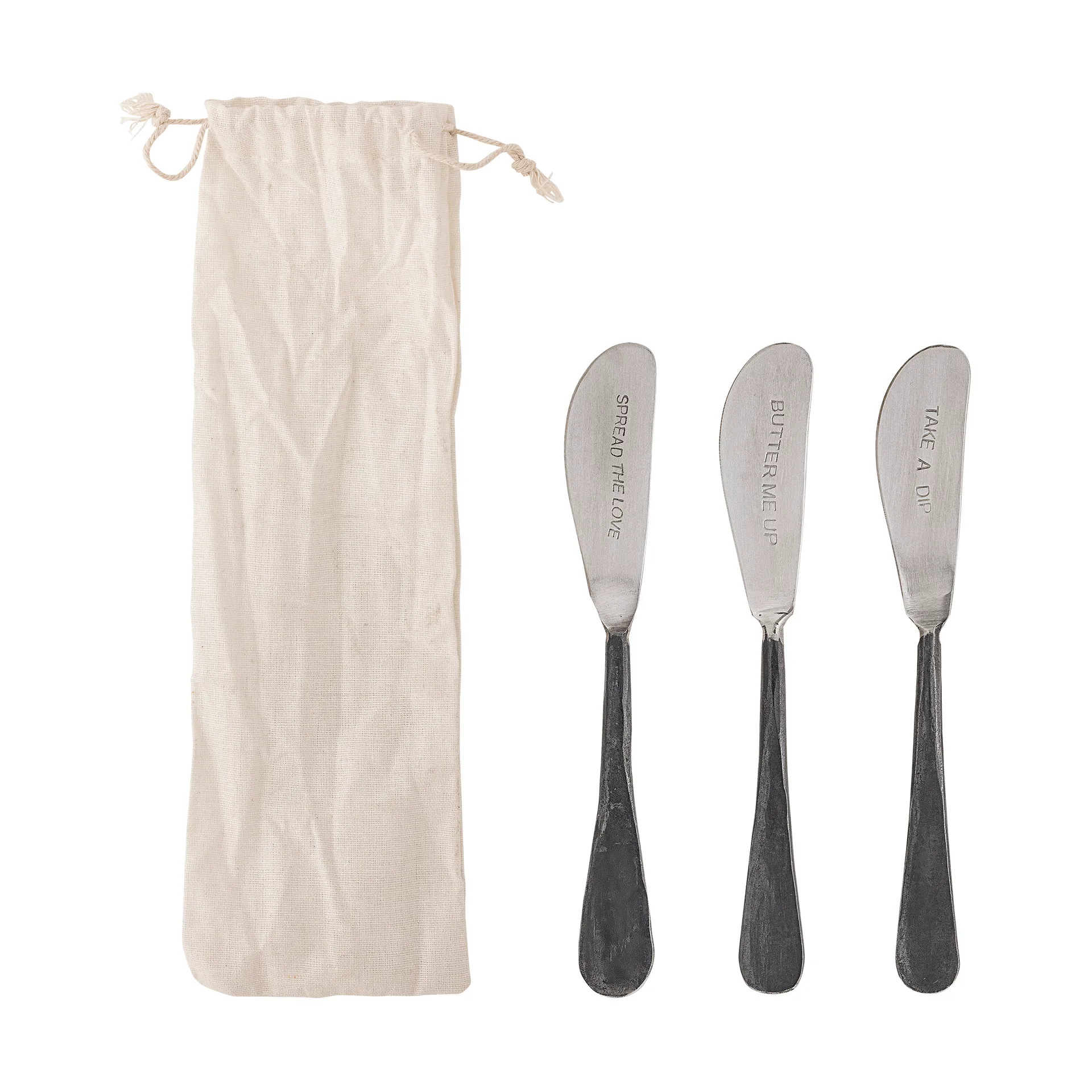 Fabricio smørkniv 3 dele, Rustfrit stål Bloomingville