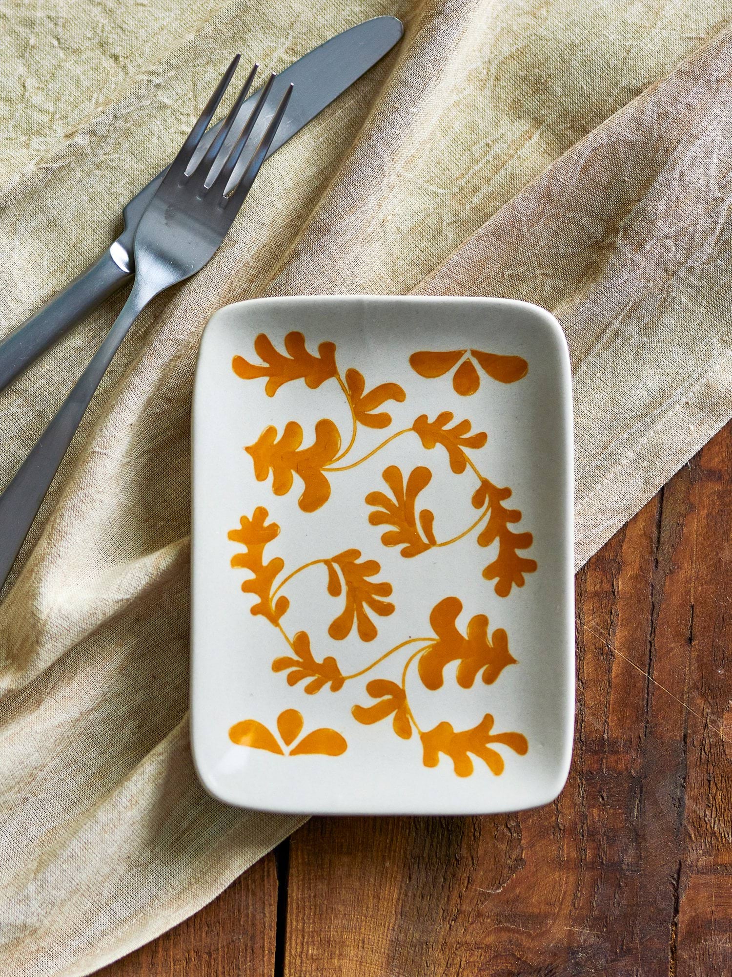 Fauni desserttallerken, Gul, 15x11,5 cm Bloomingville