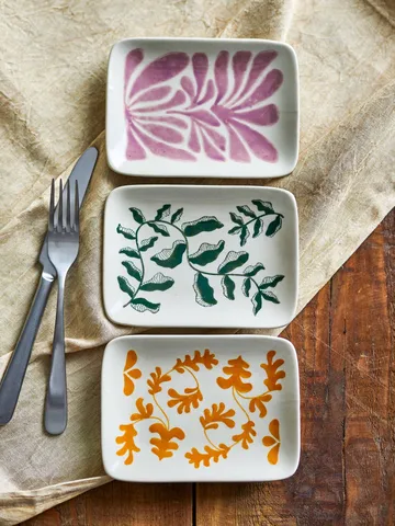 Fauni desserttallerken - Gul, 15x11,5 cm - Bloomingville
