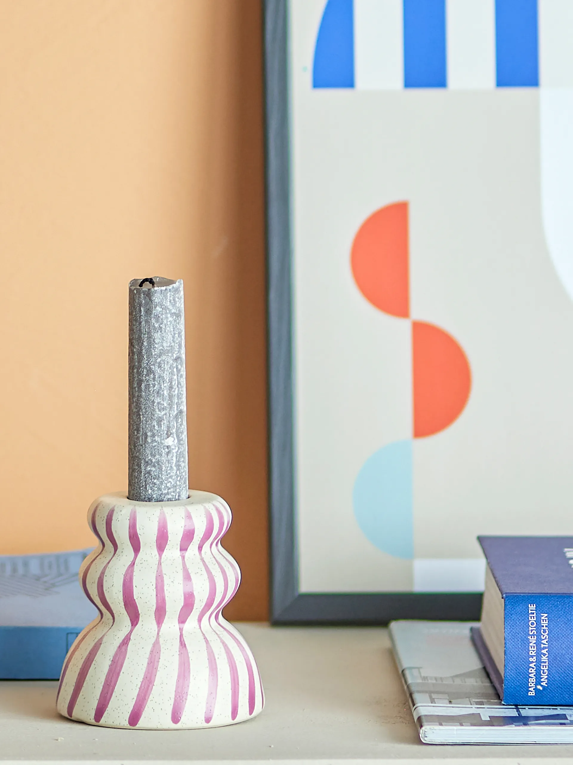 Gabin lysestage 8 cm, Lilla Bloomingville