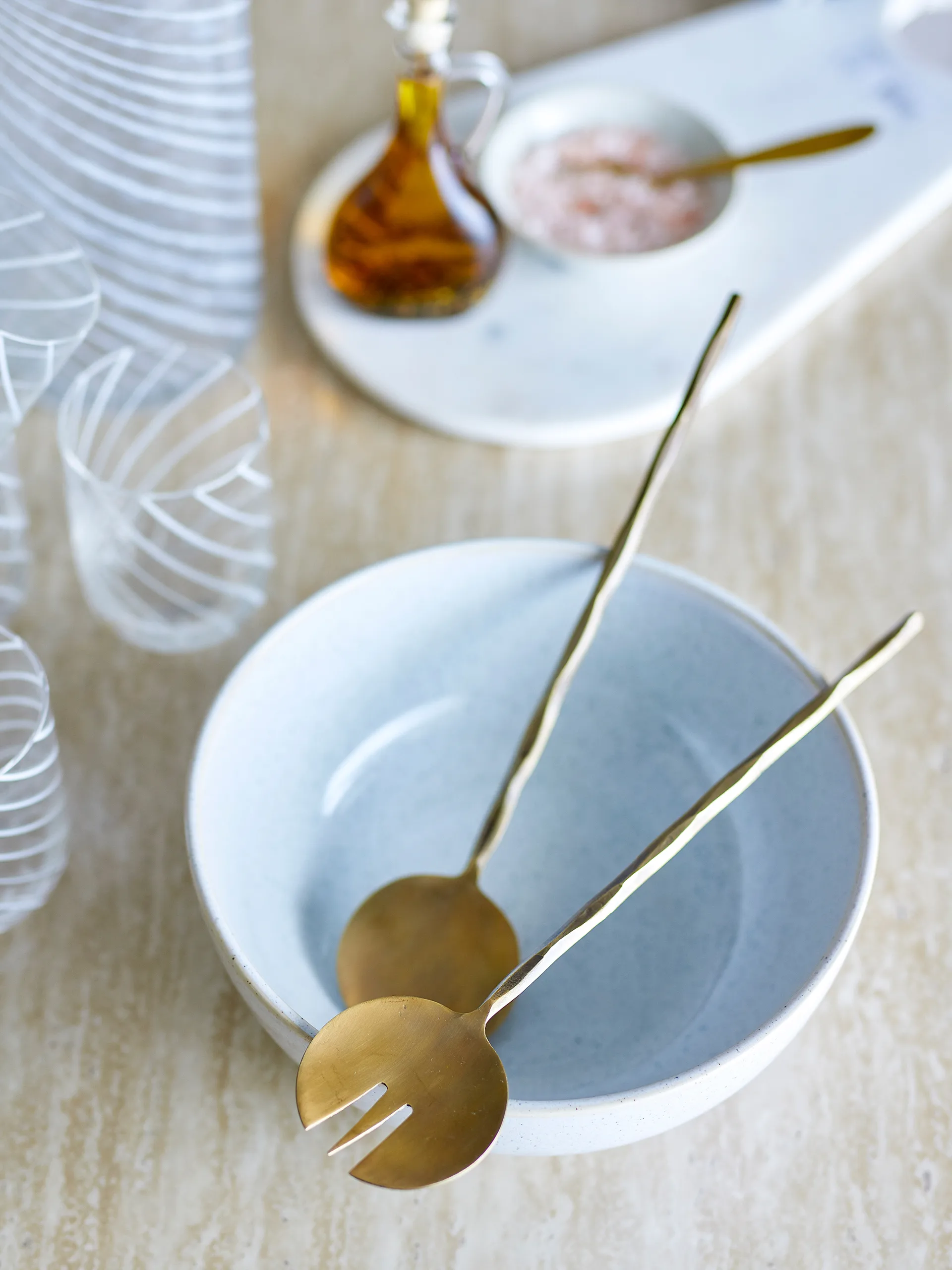 Gaith salatbestik 2-dele, Messing Bloomingville