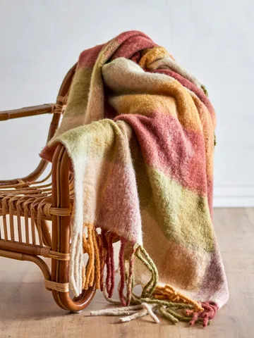Hamisha plaid - Multi, ternet, 152x127 cm - Bloomingville