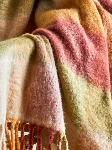 Hamisha plaid - Multi, ternet, 152x127 cm - Bloomingville