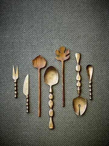 Haolin osteknive 3-dele - Messing - Bloomingville