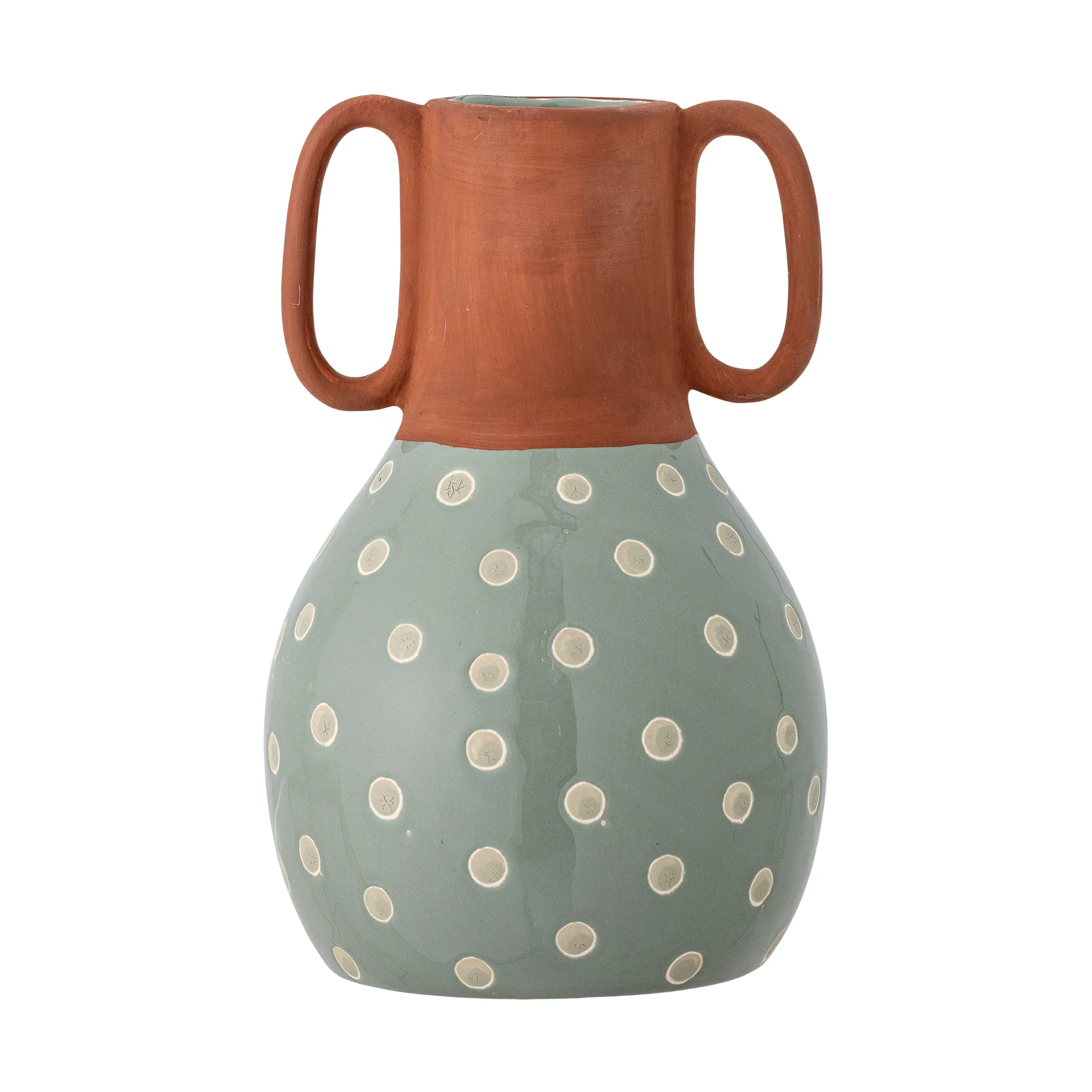 Hercule vase 20 cm, Grøn-brun Bloomingville