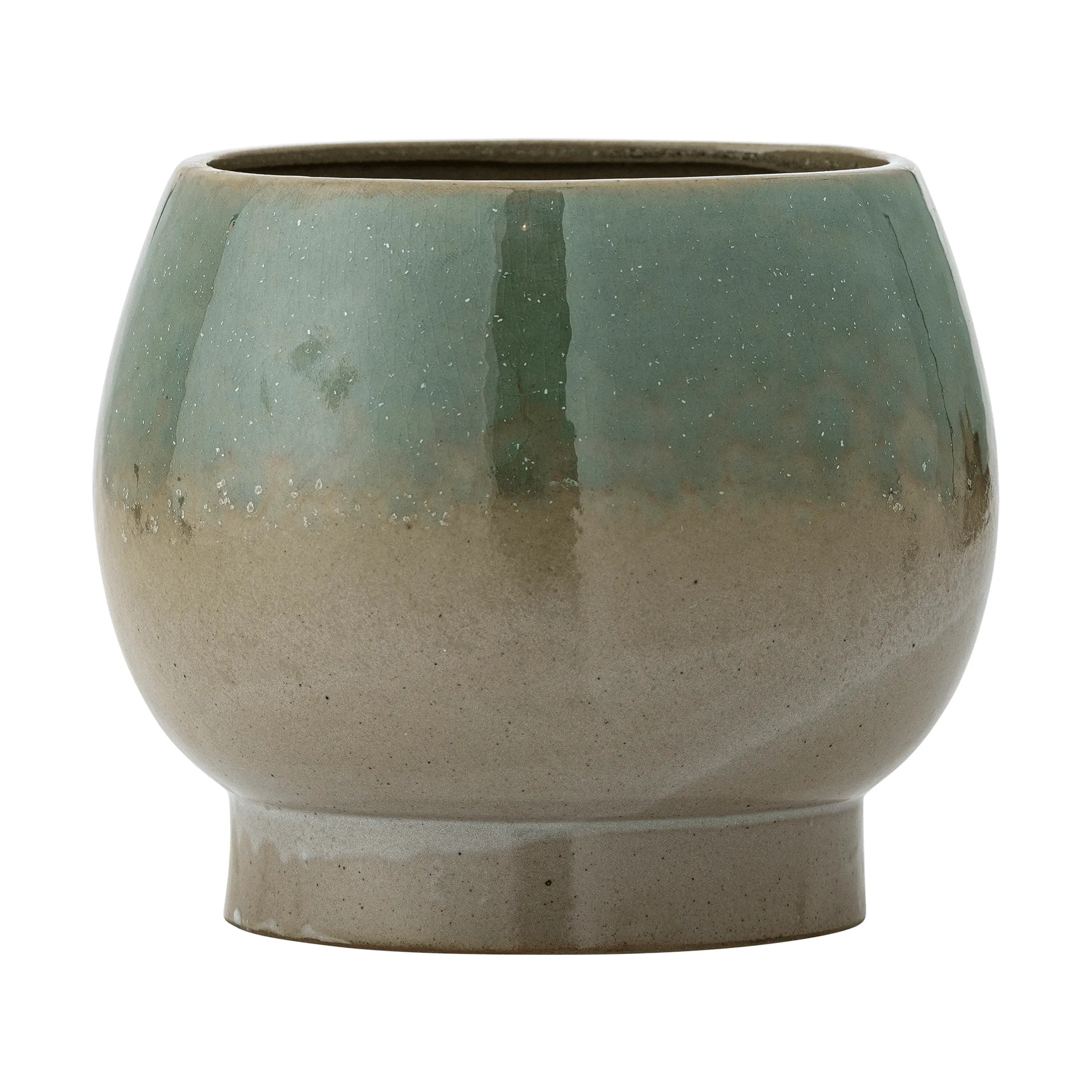 Imke krukke med underskål, Green, 18,5x17,5 cm Bloomingville