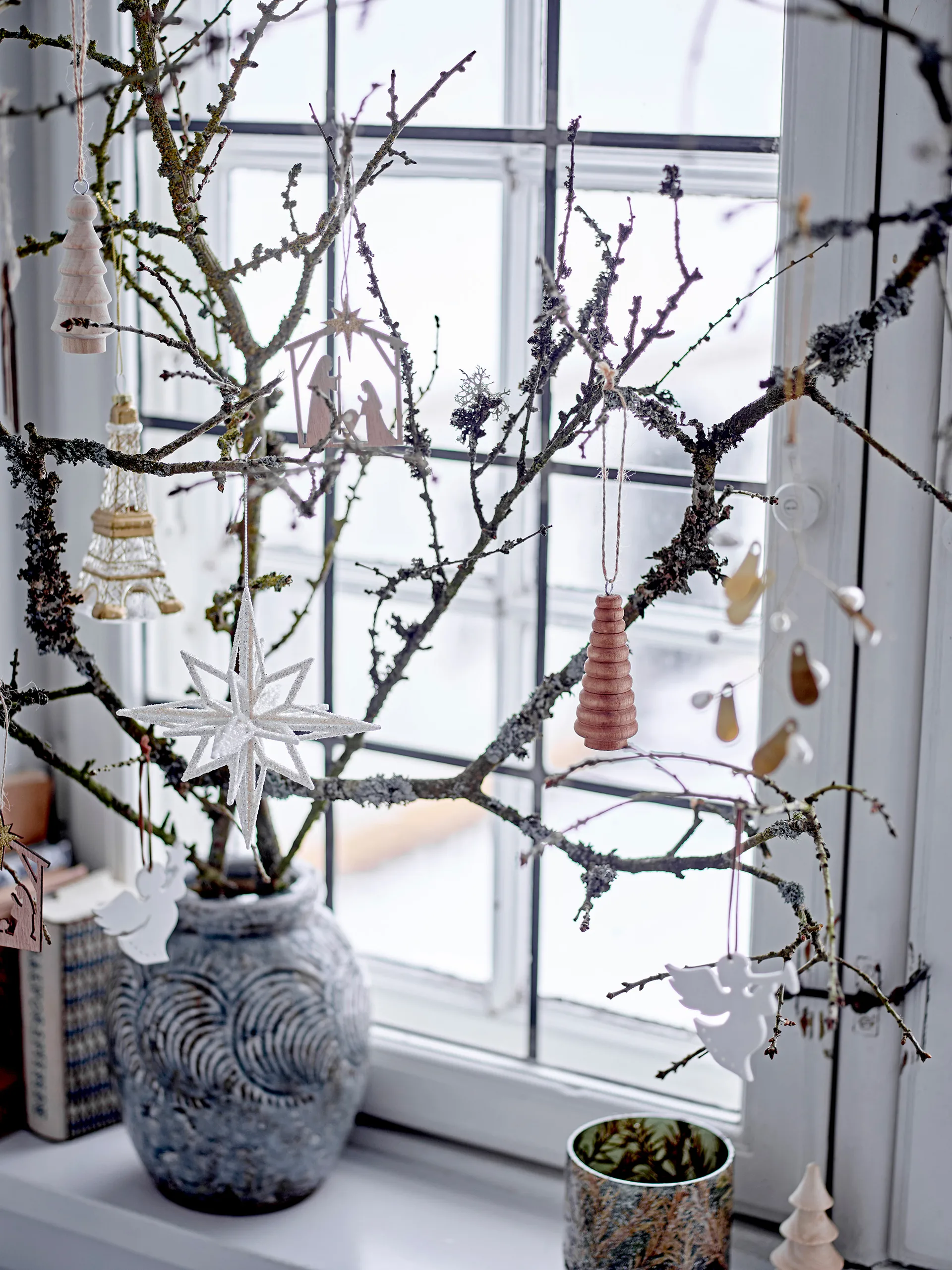 Jonan juletræspynt træ 9 dele, Krybbe Bloomingville