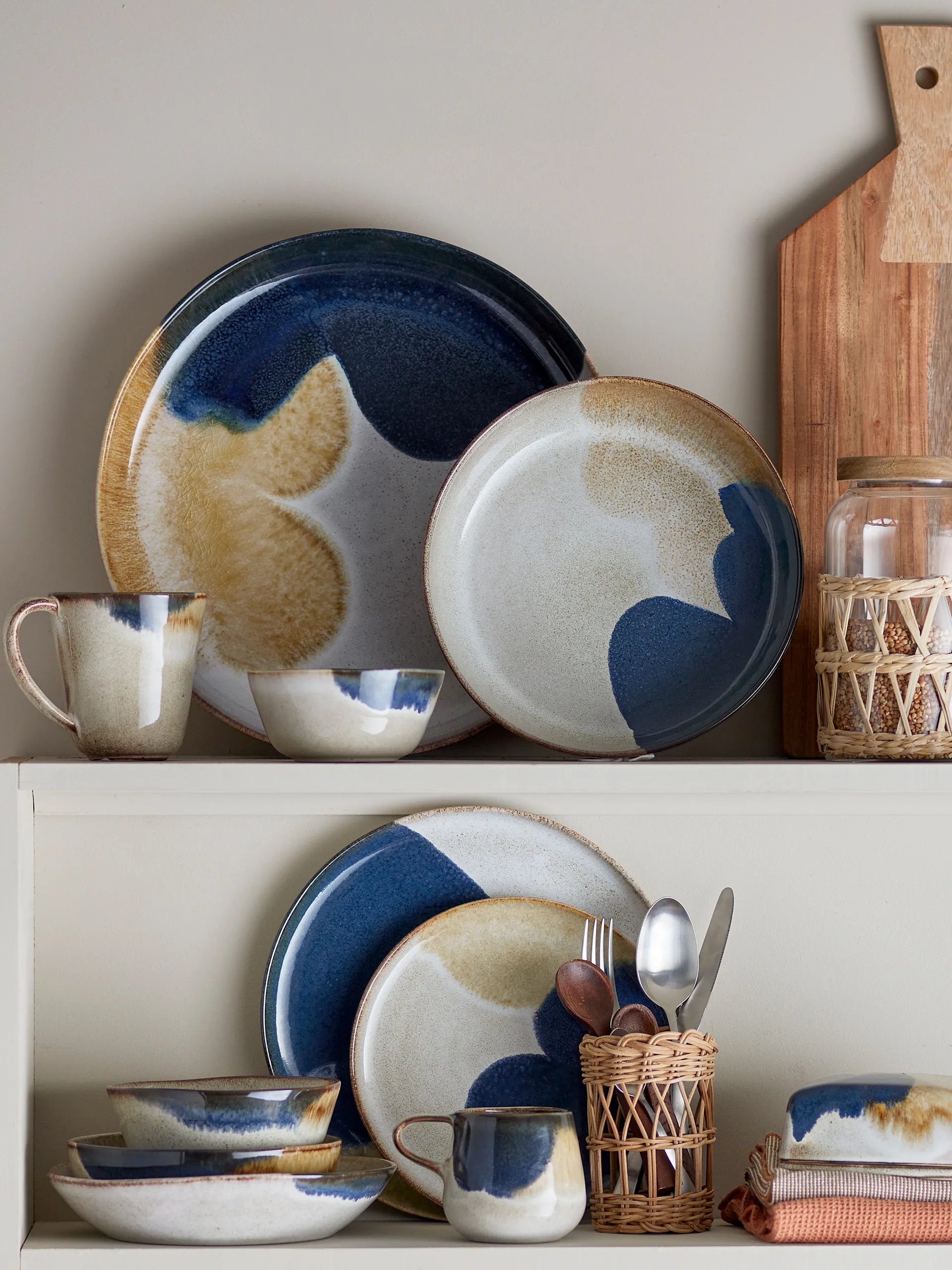 Jules morgenmadsæt 12 dele, Grå Bloomingville