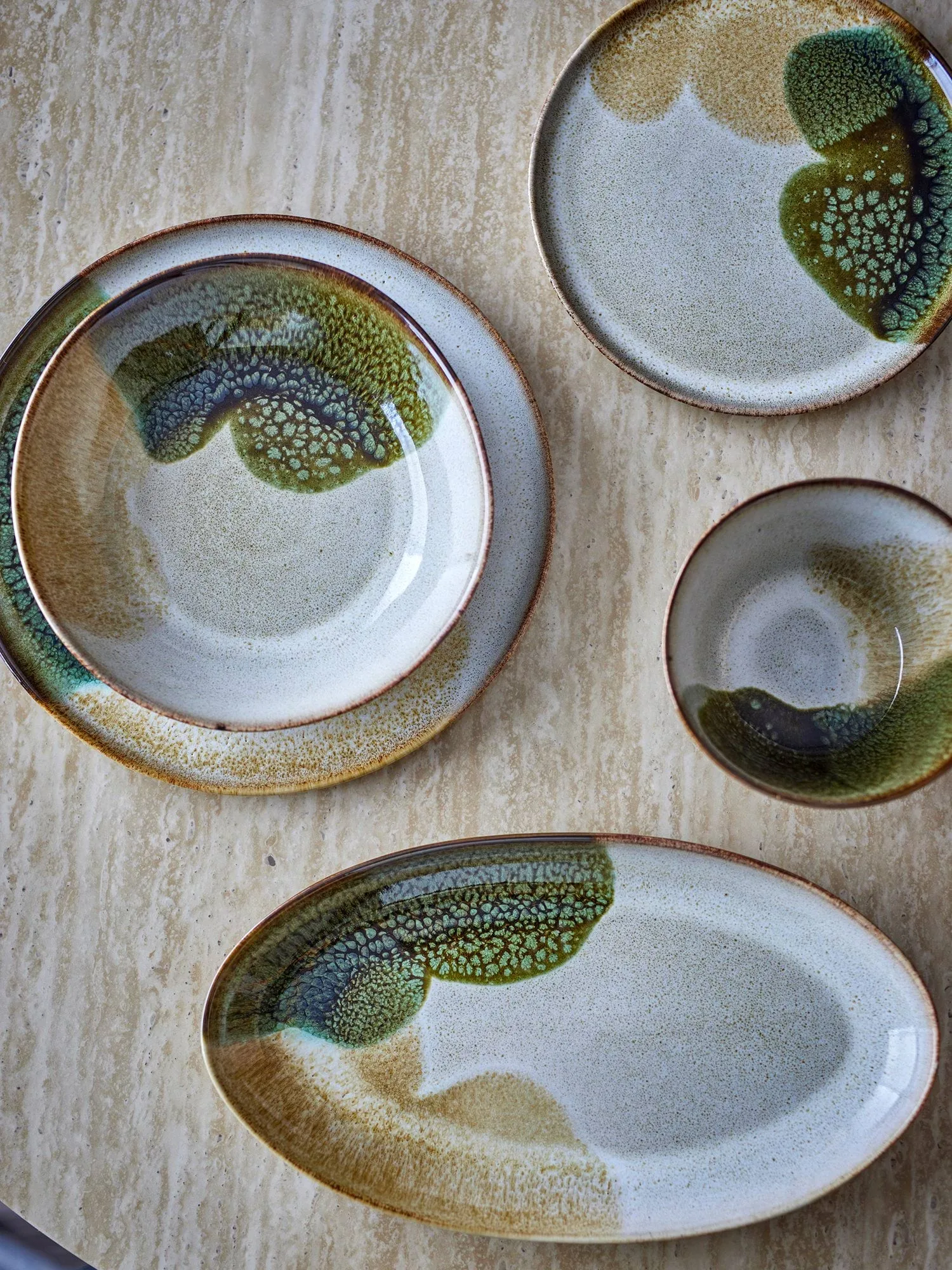 Jules serveringsfad, Green, 33,5x18,5 cm Bloomingville