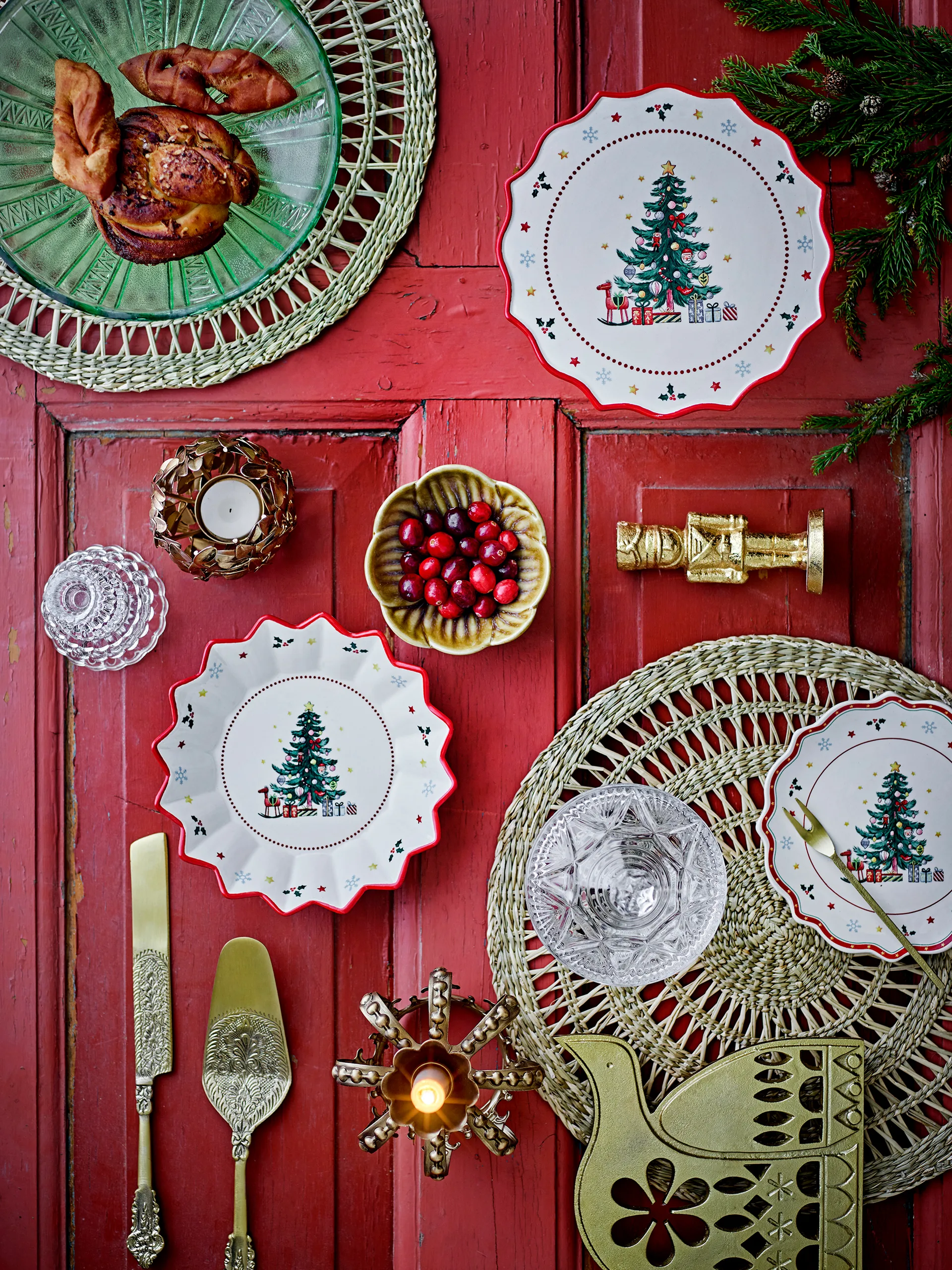 Kalima kagesæt 2 dele, Messing Bloomingville