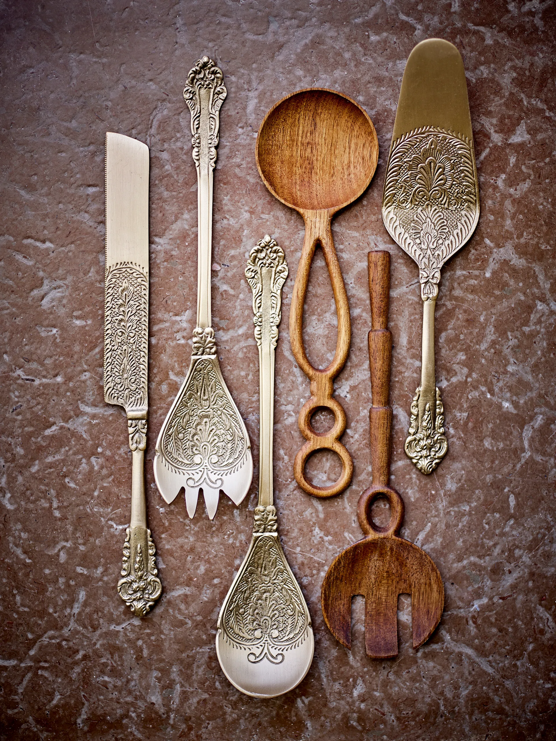 Kalima salatsæt 2 dele, Messing Bloomingville