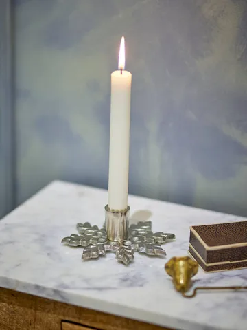 Kashi lysestage - Sølv, Ø13,5 cm - Bloomingville