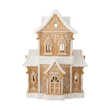 Kevin dekorationshus med lys - Brun, 37 cm - Bloomingville